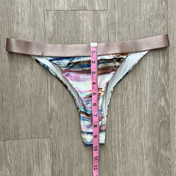 JYORK The Label Jonny Velvet Solana Multicolor Print Bikini Swim Bottom Large - Picture 5 of 9